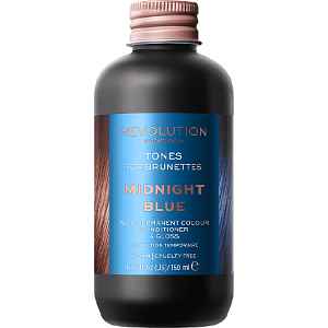 Revolution Haircare Tones for Brunettes Barva na vlasy Midnight Blue 150ml