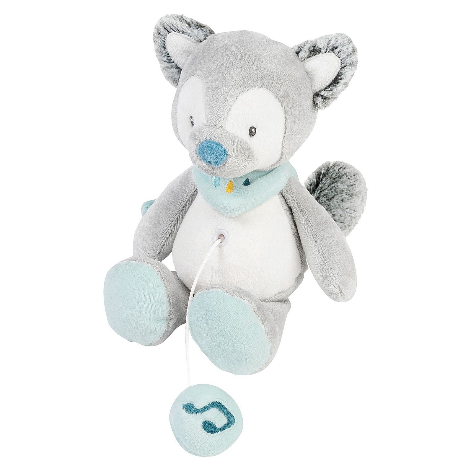 NATTOU Hračka plyšová hudební vlk Tiloo (21 cm) Tim&Tiloo