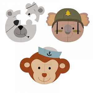 Bo Jungle pěnové puzzle B-Animal Monkey/Bear/Koala
