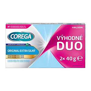 Corega Fixační krém pro zubní náhrady Original extra silný 2x 40 g 80 g