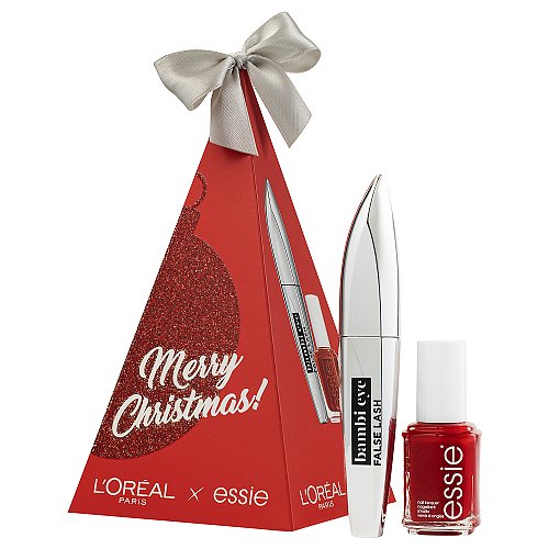 Loréal Paris dárková sada řasenka Bambi False Lash a lak na nehty Essie Really Red 2ks