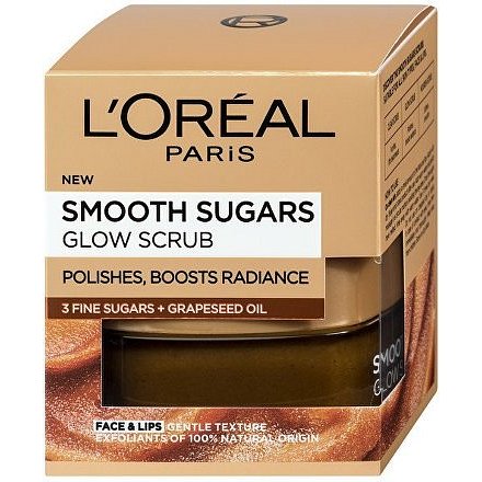 L´Oréal Paris Smooth Sugars jemný rozjasňující cukrový scrub pro rozjasnění pleti 50ml