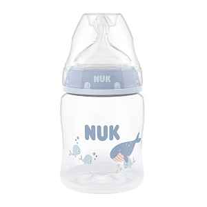 NUK First Choice Láhev 0m+ 150 ml 1 ks whale
