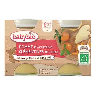 2 x BABYBIO Jablko s klementinkami 130 g