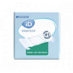 iD Essential Underpads Super 90 x 180 cm absorpční podložky 20 ks
