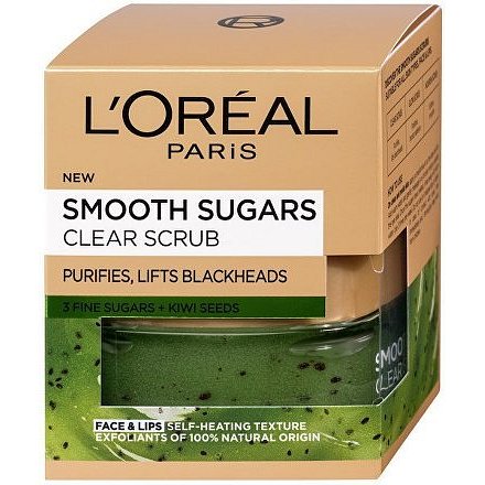 L´Oréal Paris Smooth Sugars jemný čistící cukrový scrub pro vyčištění pleti 50ml
