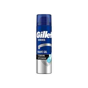 Gillette Series Charcoal čisticí gel na holení s dřevěným uhlím 200 ml