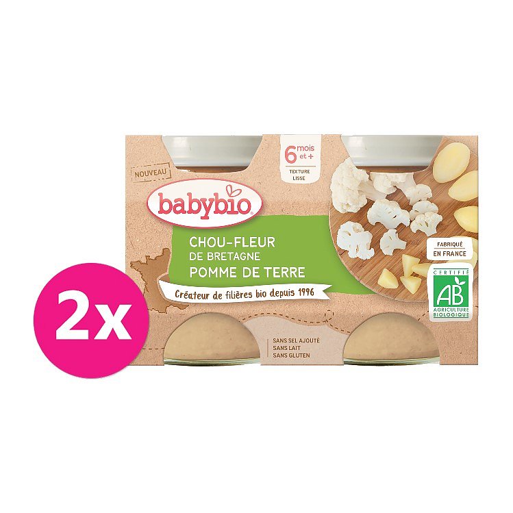 2 x BABYBIO Květák a brambory 130 g