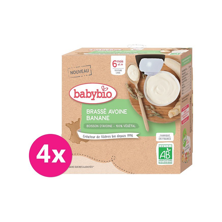 4 x BABYBIO Ovesná kaše s banánem 85 g