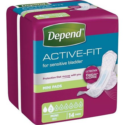 Inkontinenční vložky Depend Active-Fit Mini 14ks