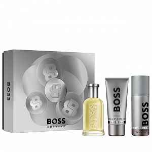 Hugo Boss Boss Bottled Eau de Toilette dárková sada (toaletní voda 10 ml + deodorant 150 ml + sprchový gel 100 ml) pánská