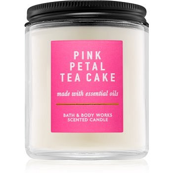 Bath & Body Works Pink Petal Tea Cake vonná svíčka 198 g