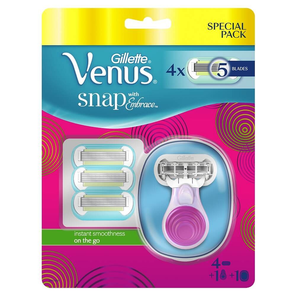 GILLETTE Venus Snap Holící strojek + Náhradní hlavice 4 ks