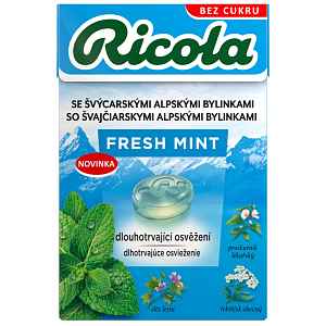 RICOLA Fresh mint bez cukru 40g