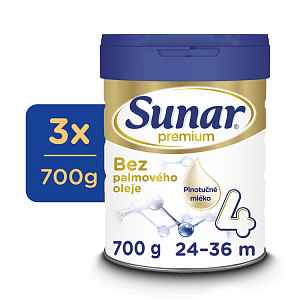 3x SUNAR Mléko kojenecké Premium 4 700 g