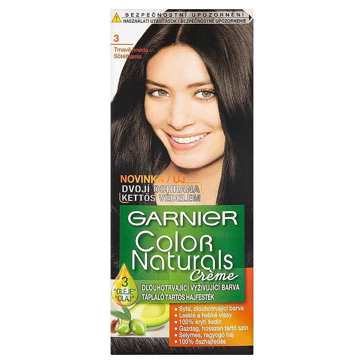 Garnier Color Naturals Crème dlouhotrvající vyživující barva tmavě hnědá 3