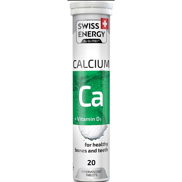 Swiss Energy Calcium + Vitamín D3 20 šumivých tablet