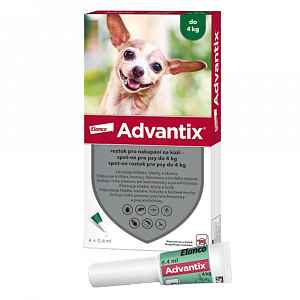 4x Advantix pro psy Spot On do 4kg