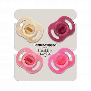 Tommee Tippee Silikonový Dudlík Ultralight Girl 6–⁠⁠⁠⁠⁠⁠18m 4 ks