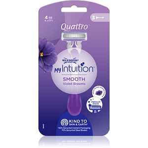 Wilkinson Sword My Intuition Quattro jednorázová holítka Violet Blooms 3 ks