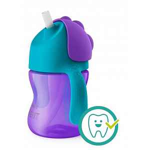AVENT Hrnek s brčkem Bendy 200ml dívka