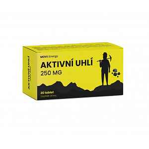 MOVit Energy Aktivní uhlí 250 mg 20 tablet