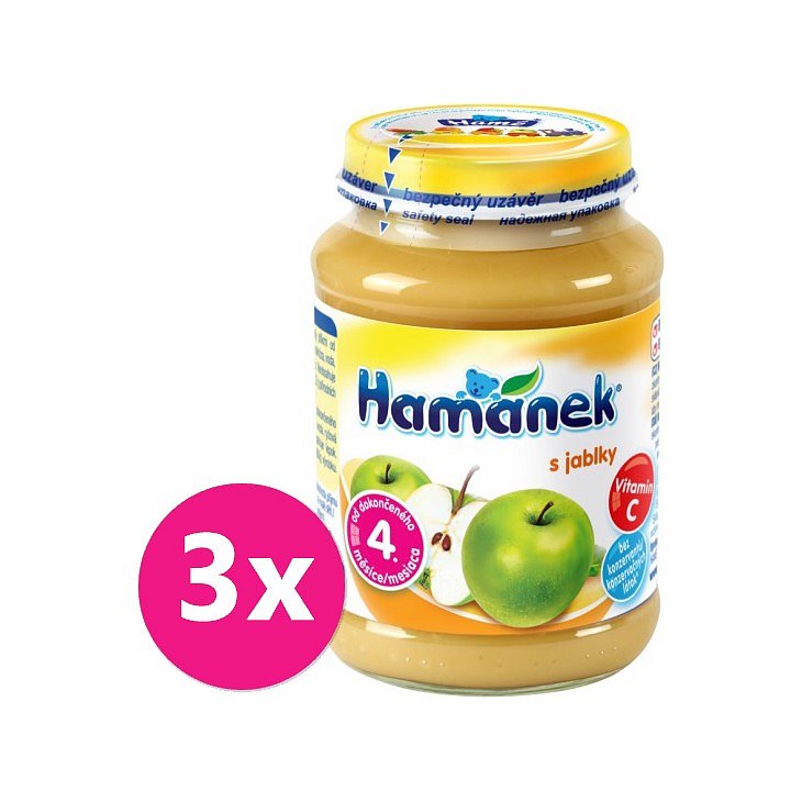 3x HAMÁNEK Přesnídávka Jablko 190 g
