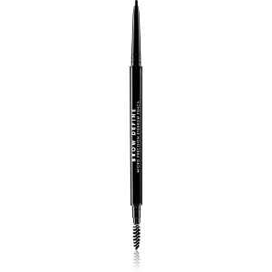 MUA Makeup Academy Brow Define precizní tužka na obočí s kartáčkem odstín Black 0.05 g