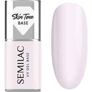 Semilac UV Gel Base Skin Tone Base podkladový lak pro gelové nehty odstín Milky Pink 7 ml