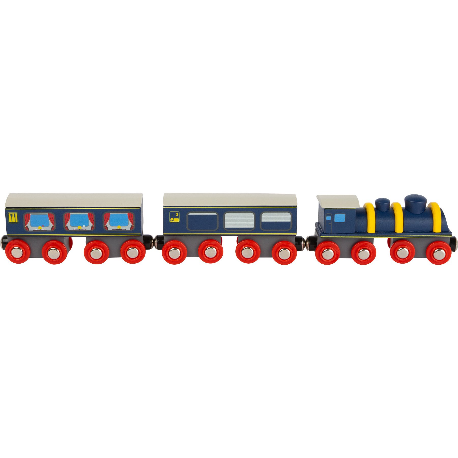 Small Foot Dřevěný vlak modrý