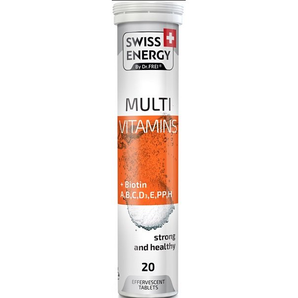 Swiss Energy Multivitamín + Biotin 20 šumivých tablet