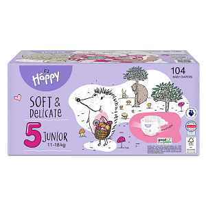 Bella Baby Happy Soft&Delicate 5 Junior 11-18 kg dětské pleny box 104 ks