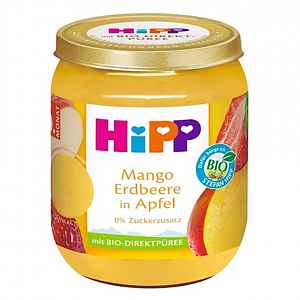 Hipp BIO Jablka s mangem a jahodami 160 g