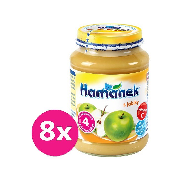 8x HAMÁNEK Přesnídávka Jablko 190 g