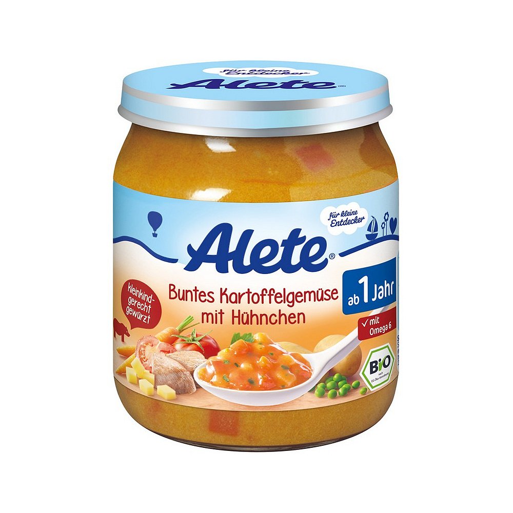 ALETE Bio Zelenina s bramborem a kuřecím masem 250 g