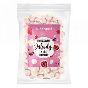 Allnature Jahody Sušené Mrazem V Bílé čoko 100g