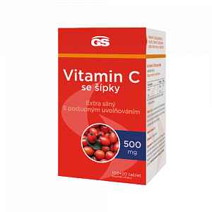 GS Vitamín C 500 se šípky tablety 100 + 20 2016
