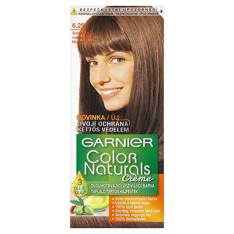 Garnier Color Naturals Crème dlouhotrvající vyživující barva světlá ledová mahagonová 6.25