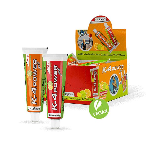 Kompava Energetický gel K4 Power Gel 70 g/15 ks - malina-limetka