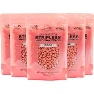 RIO Hard Wax Beads Rose voskové pecičky pro depilaci 5x100 g
