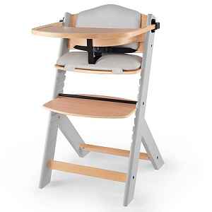 Kinderkraft Židlička jídelní Enock s polstrováním Grey wooden 1 ks