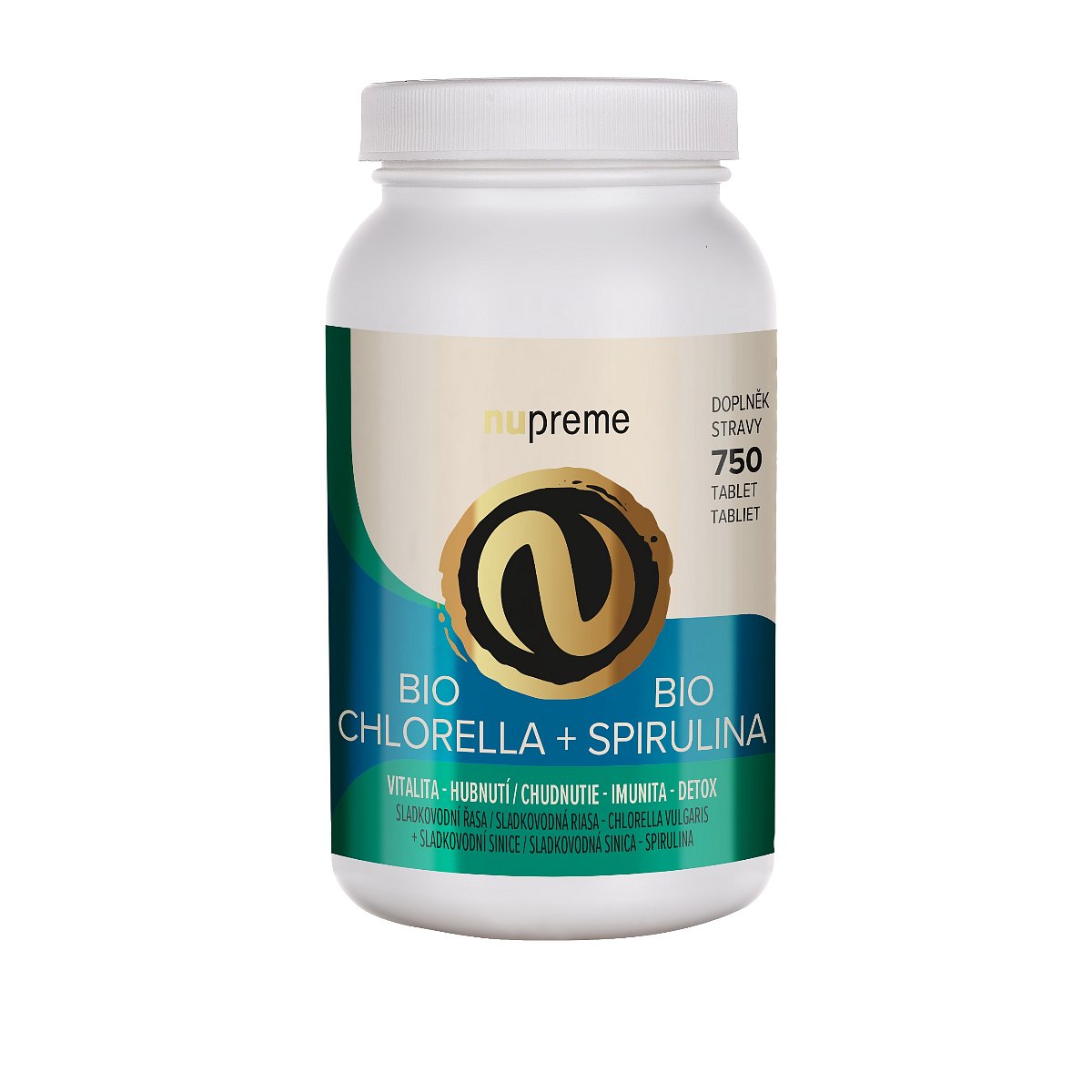 Nupreme BIO Chlorella + Spirulina 750 tablet
