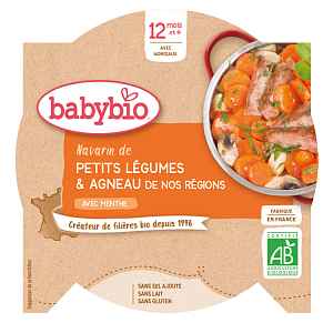 BABYBIO Denní menu Dušená zelenina s jehněčím masem 230 g