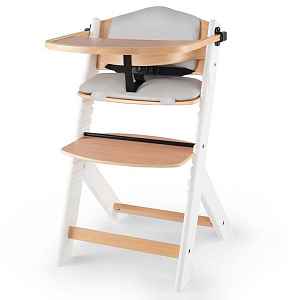 Kinderkraft Židlička jídelní Enock s polstrováním White wooden 1 ks