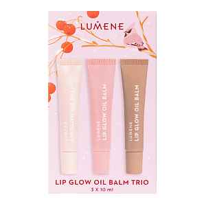 Lumene Lip Glow Oil Balm Trio dárkový set