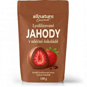Allnature Jahody Sušené Mrazem V Mléčné čoko 100g