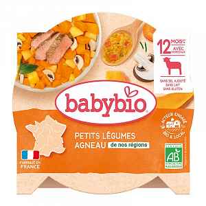 BABYBIO Denní menu Dušená zelenina s jehněčím masem 230 g