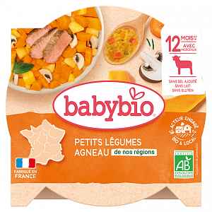 BABYBIO Denní menu Dušená zelenina s jehněčím masem 230 g
