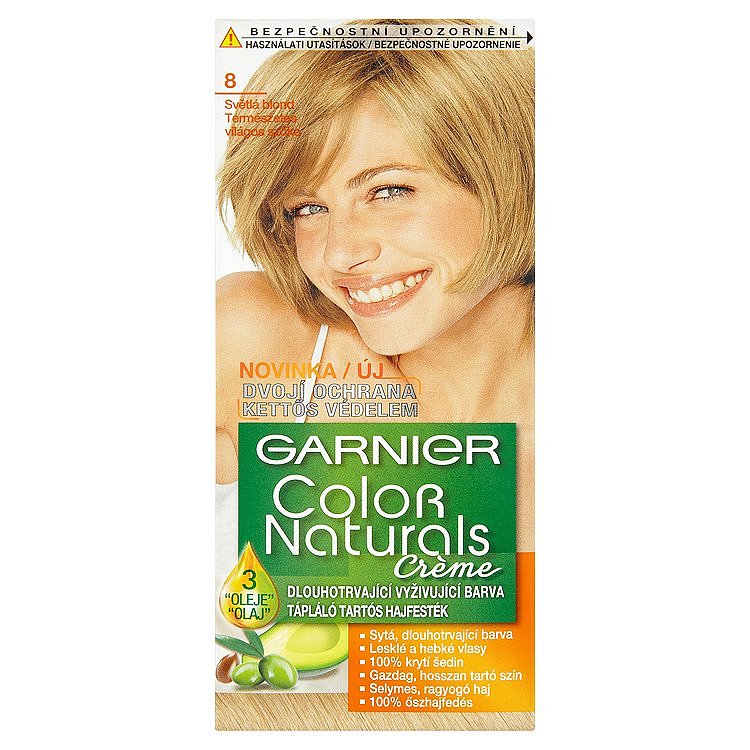 Garnier Color Naturals Crème dlouhotrvající vyživující barva světlá blond 8