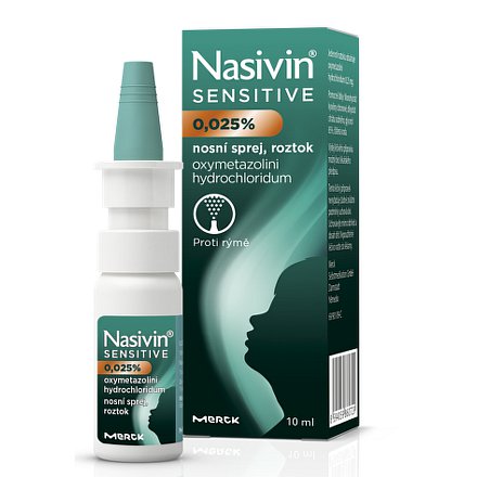 Nasivin Sensitive 0.025 % nosní sprej 10 ml